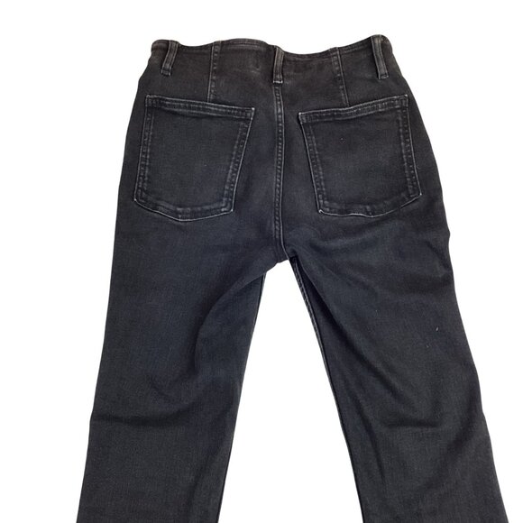 We The Free High-Rise Distressed Hem Bootcut Jeans Womens 28 Black - Picture 5 of 14